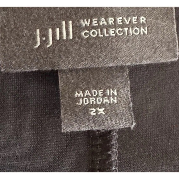 J Jill Wearever Black Jersey Dress 2X Lagenlook Classic Minimalist Modest $119 - Picture 7 of 16